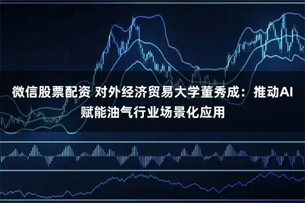 微信股票配资 对外经济贸易大学董秀成：推动AI赋能油气行业场景化应用